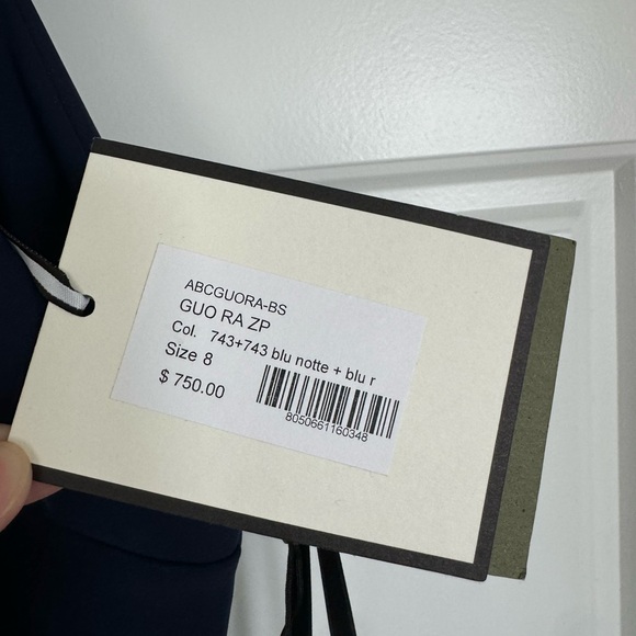 Chiara Boni Blue One Shoulder Sheath Dress size 8 NWT - Picture 5 of 5